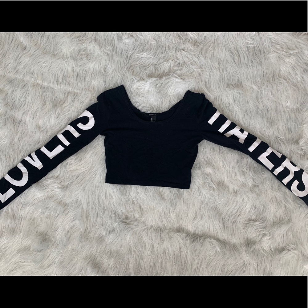 long sleeve crop top
